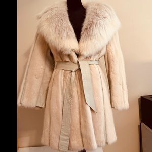 Vintage 1974 mink and leather coat by Dittrich.